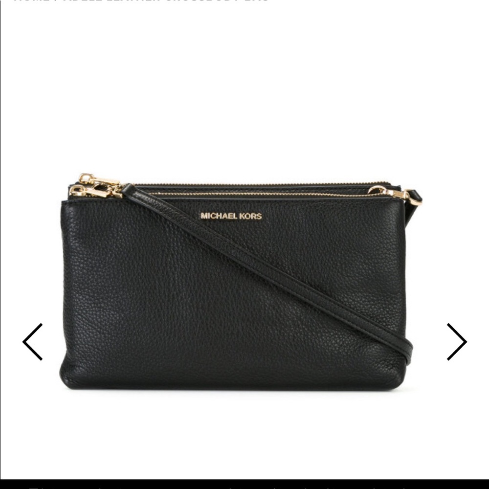 Michael Kors Black Adele Leather Crossbody bag